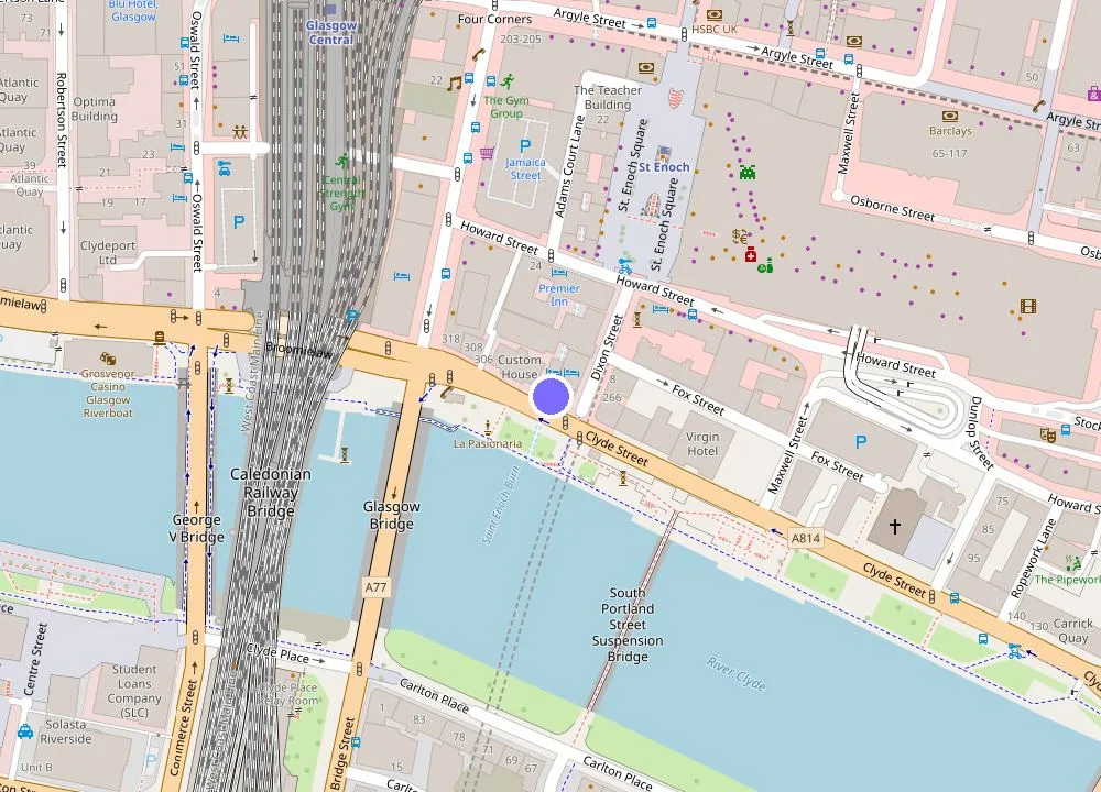 Map: Clayton Hotel Glasgow City